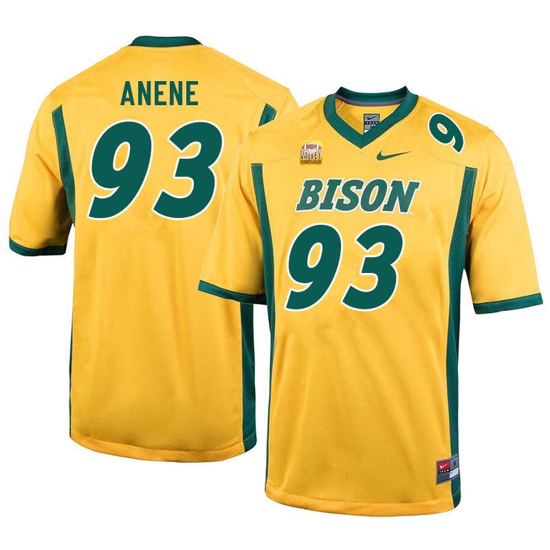 Men #93 Toby Anene North Dakota State Bison College Football Jerseys Sale-Yellow